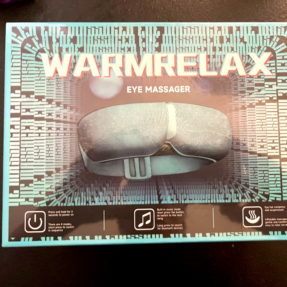 Warm relax heated Eye Massager/music/relieve fatigue new in packaging